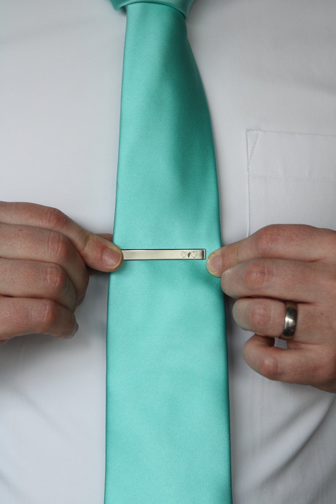 Handwriting tie clip