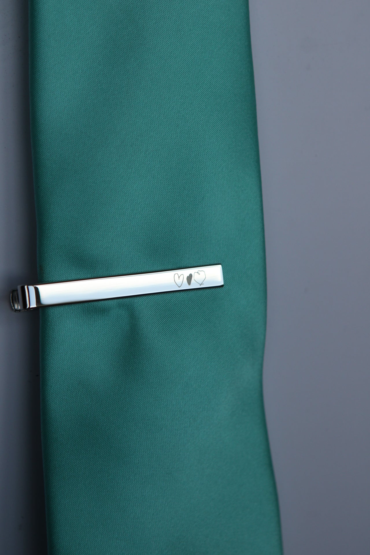 Handwriting tie clip